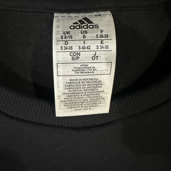 ADIDAS Boys Essentials 3-Stripes Fleece Crew-neck Sweatshirt, embroidered logo - Picture 8 of 9